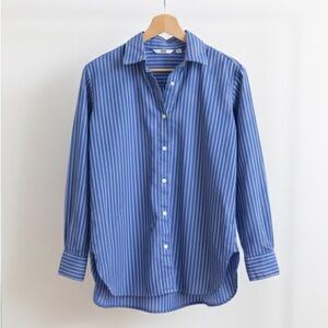 Oversized Blue Striped Shirt